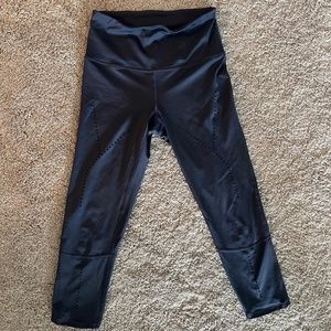 Zella Women Navy Blue Comfort Running Capri Leggings Size Small